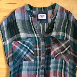 Holding Horses plaid tunic with front pockets